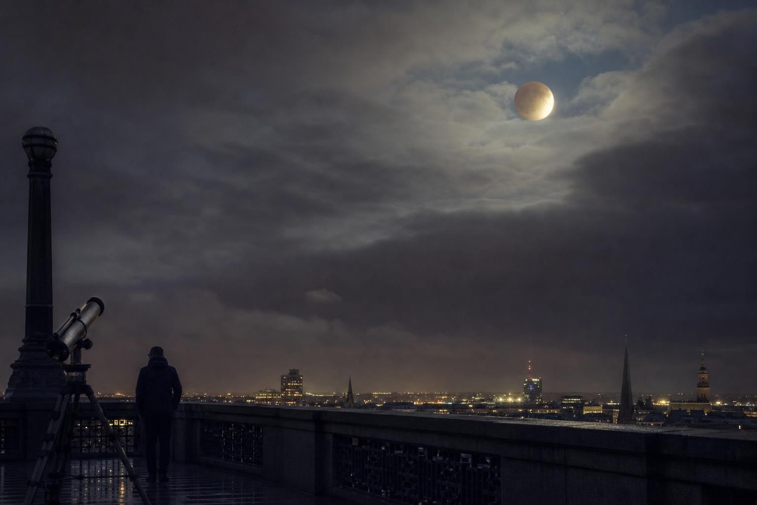 Partielle Mondfinsternis am 28. August: Wolken verdecken das Himmelspektakel